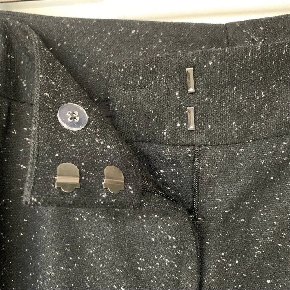 •Halogen• Taylor Fit Black Dress Pants Flecked with Gray - Size 8 - Picture 4 of 7